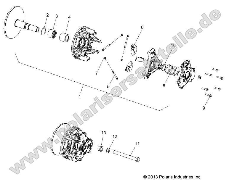 Drive Train, Primary Clutch (49RGRCLUTCHDRV15DLS)
