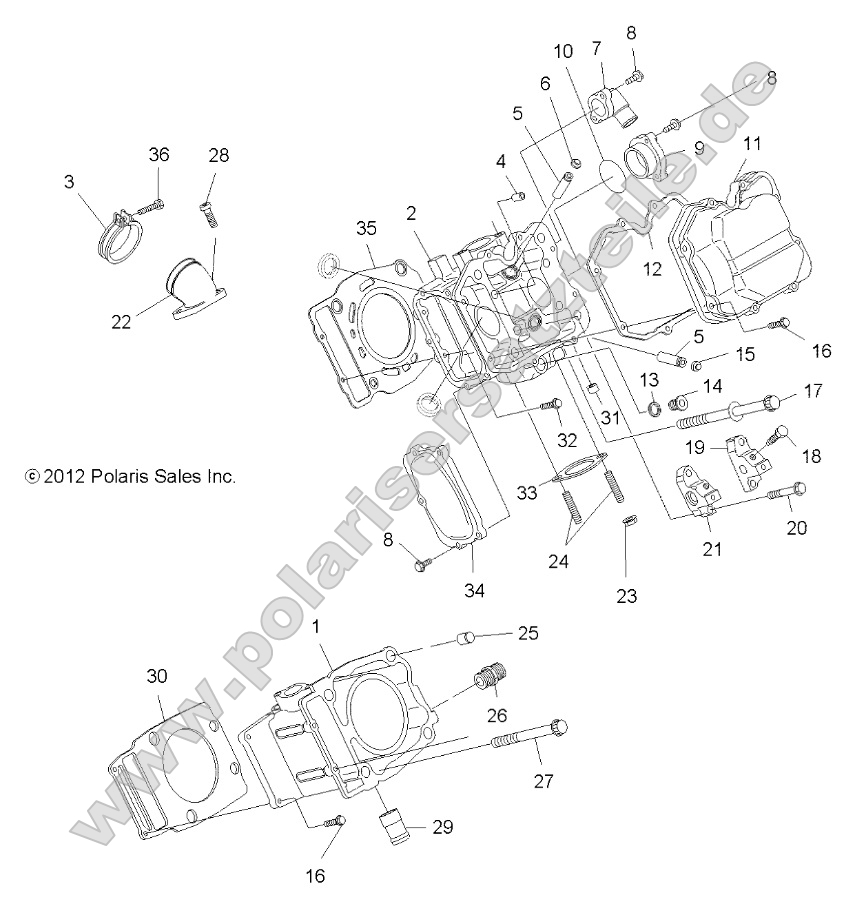 Engine, Cylinder and Head