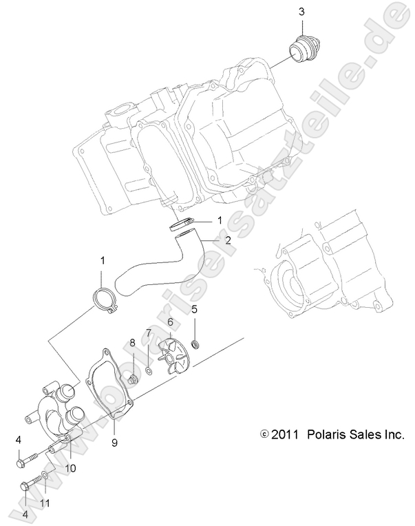 ENGINE, WATER PUMP ENGINE, WATER PUMP