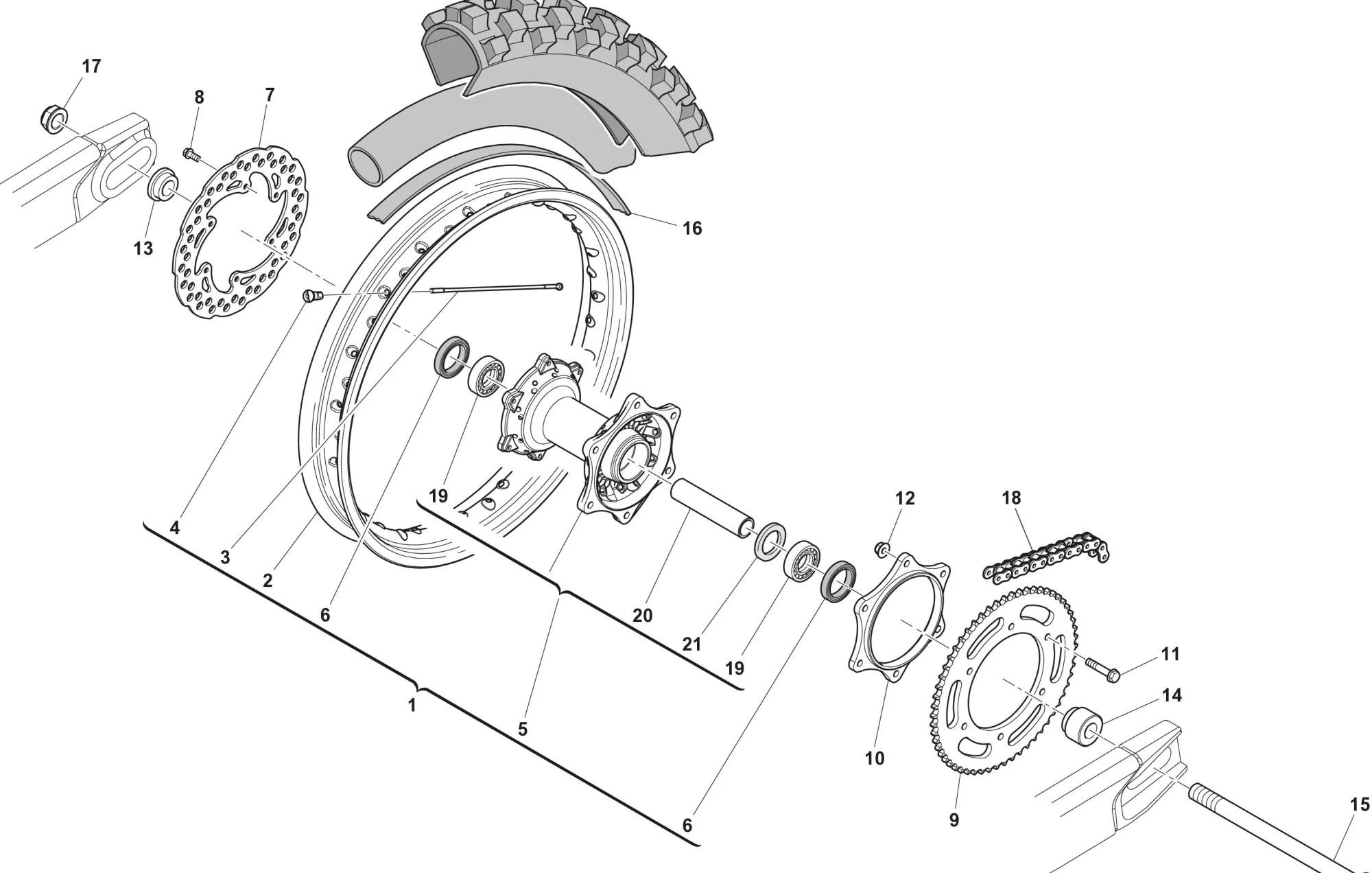 Hinterrad Enduro Hinterrad Enduro