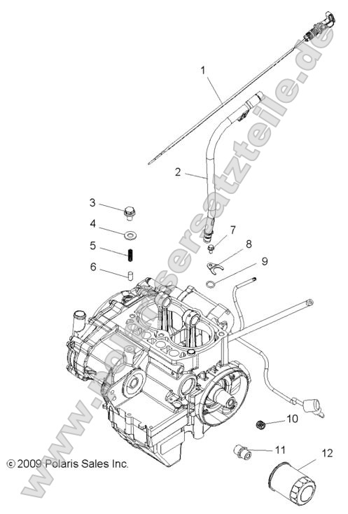 Engine, Oil Filter and Dipstick