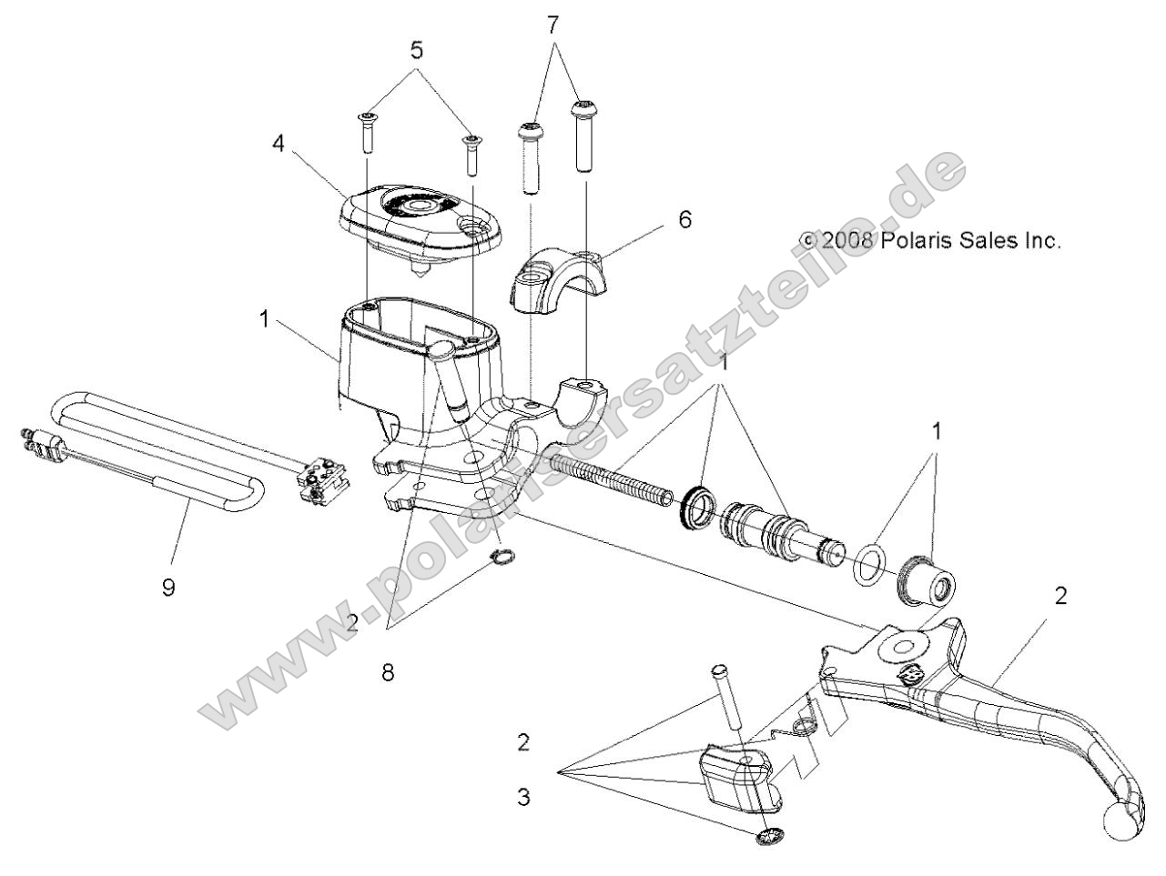 Brakes, Front Brake Lever and Master Cylinder Brakes, Front Brake Lever and Master Cylinder