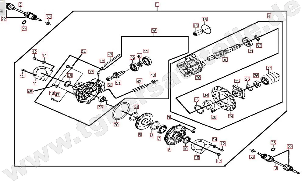 Differenzial hinten Differenzial hinten