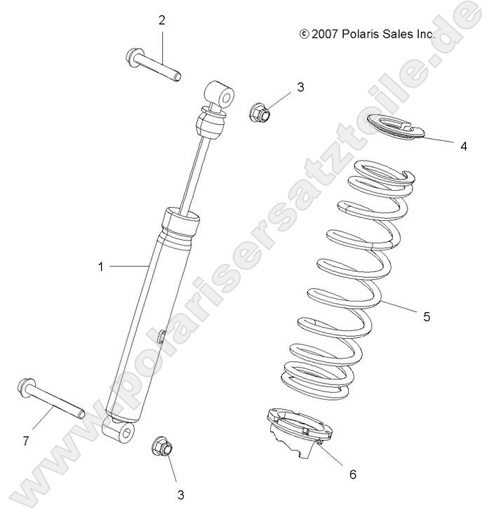 SUSPENSION, SHOCK, REAR SUSPENSION, SHOCK, REAR