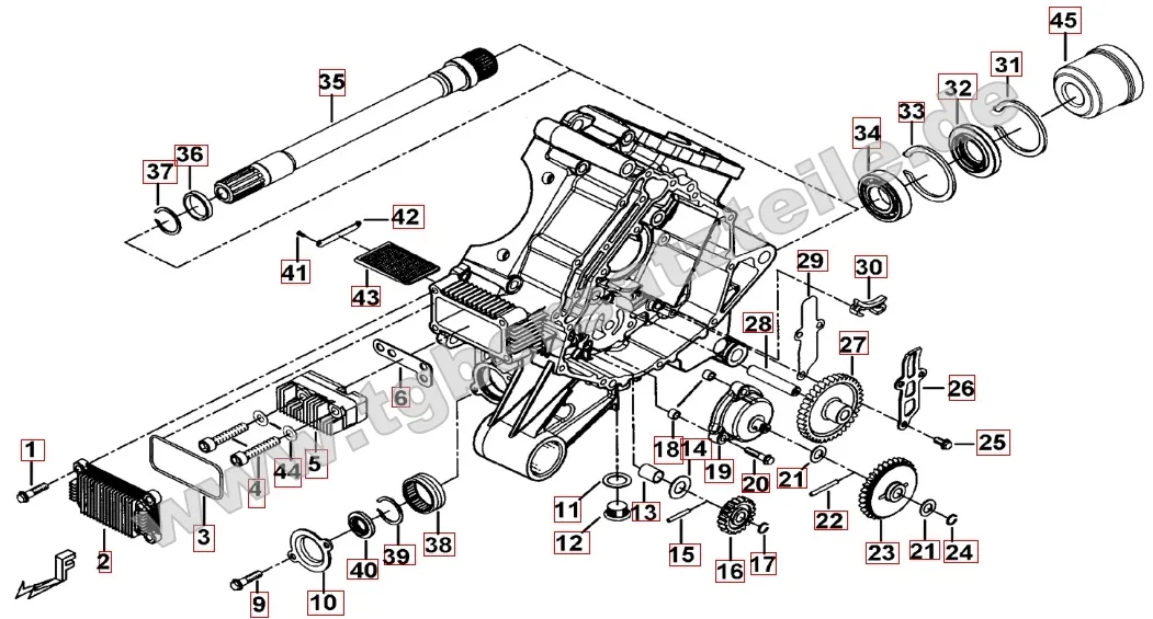 Motorgehäuse links Motorgehäuse links