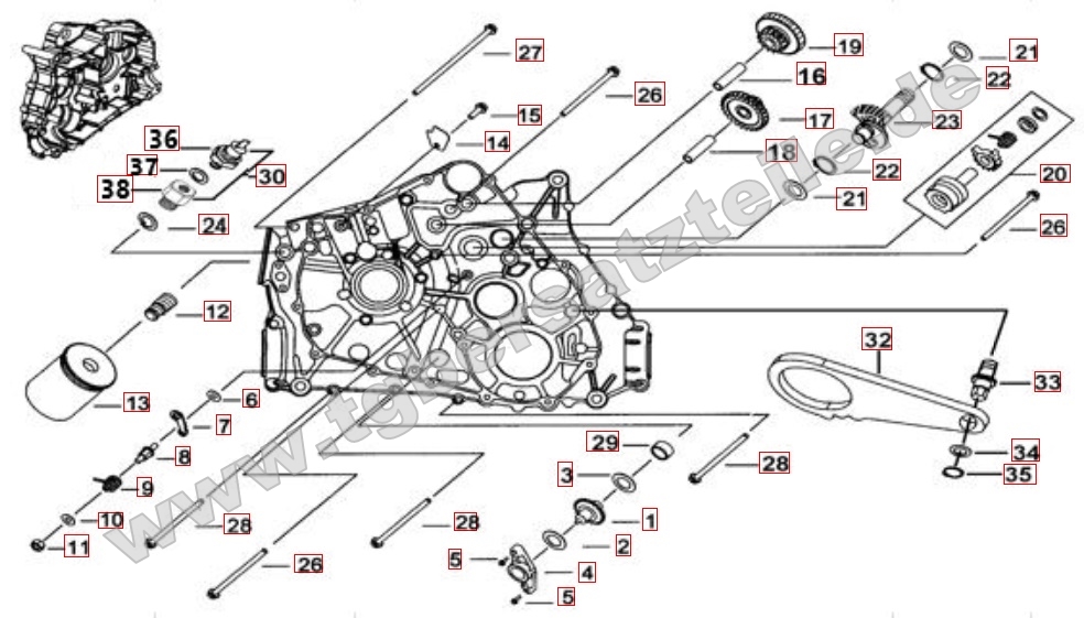 Motorgehäuse links 1