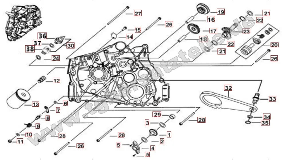 Motorgehäuse links 1