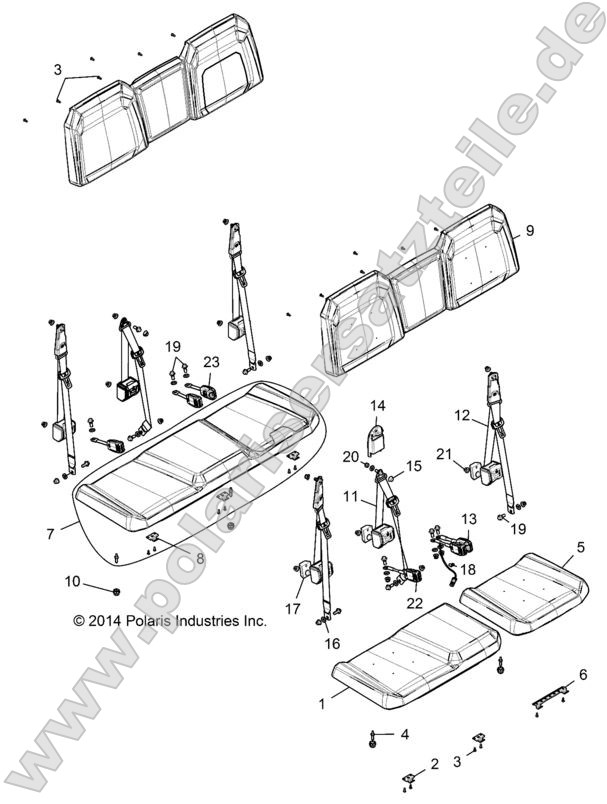 Body, Seat (49RGRSEAT15CREW1) Body, Seat (49RGRSEAT15CREW1)