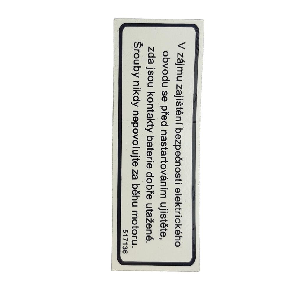 TGB LABEL, BATTERY - 517136