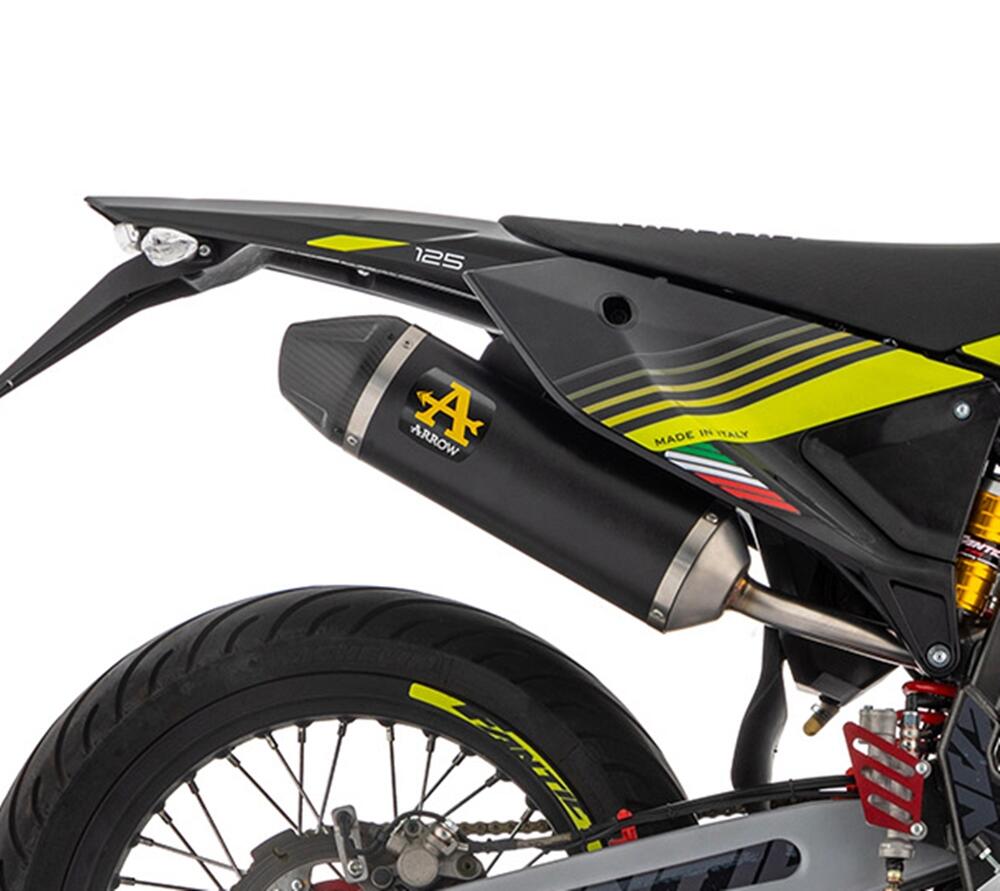 Arrow_Dark_Thunder_Auspuff_Euro5___Fantic_XMF_125_2023___XEF_125_2023__52512AKN_4 Arrow Dark Thunder Auspuff Euro5 - Fantic XMF 125 2023- / XEF 125 2023-