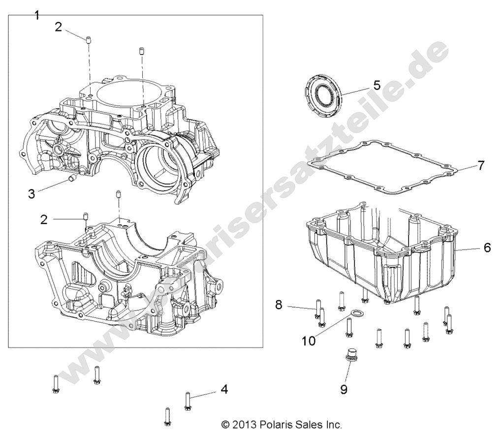 Engine, Crankcase and Oil Sump