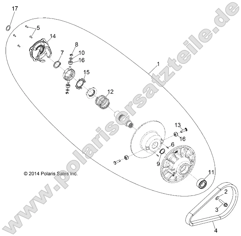 Drive Train, Secondary Clutch (49ATVCLUTCHDRIVEN1323286) Drive Train, Secondary Clutch (49ATVCLUTCHDRIVEN1323286)