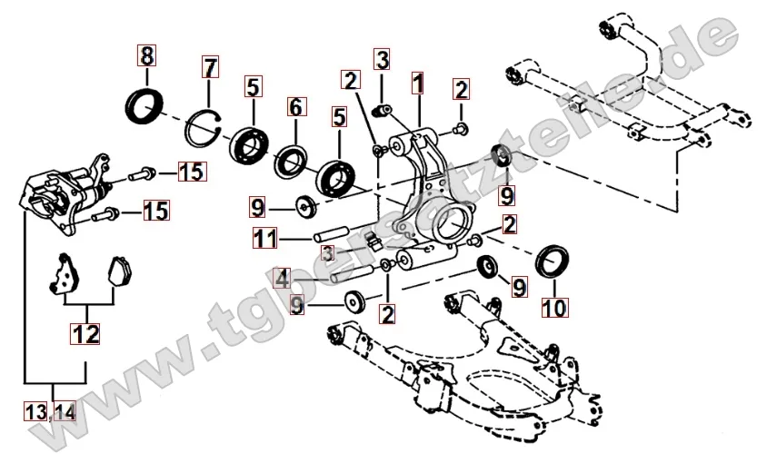 Hinterradachse Hinterradachse