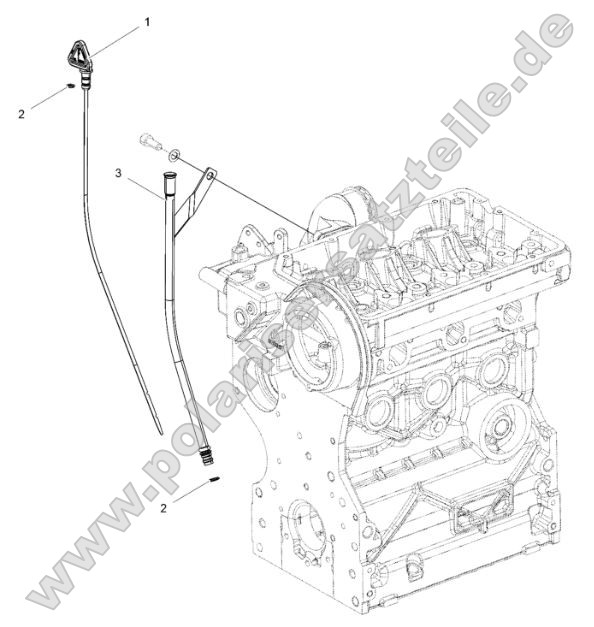 Engine, Oil Dipstick and Guard Engine, Oil Dipstick and Guard