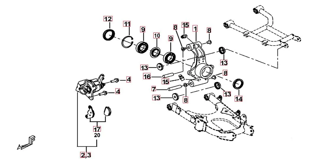 Hinterradachse Hinterradachse