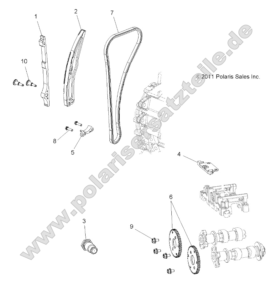 Engine, Cam Chain and Sprocket