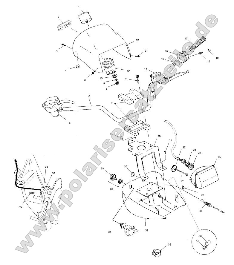 Handlebar and Headlight Pod
