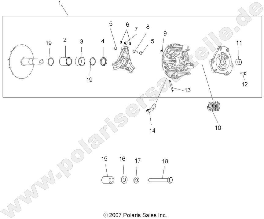 DRIVE TRAIN, PRIMARY CLUTCH