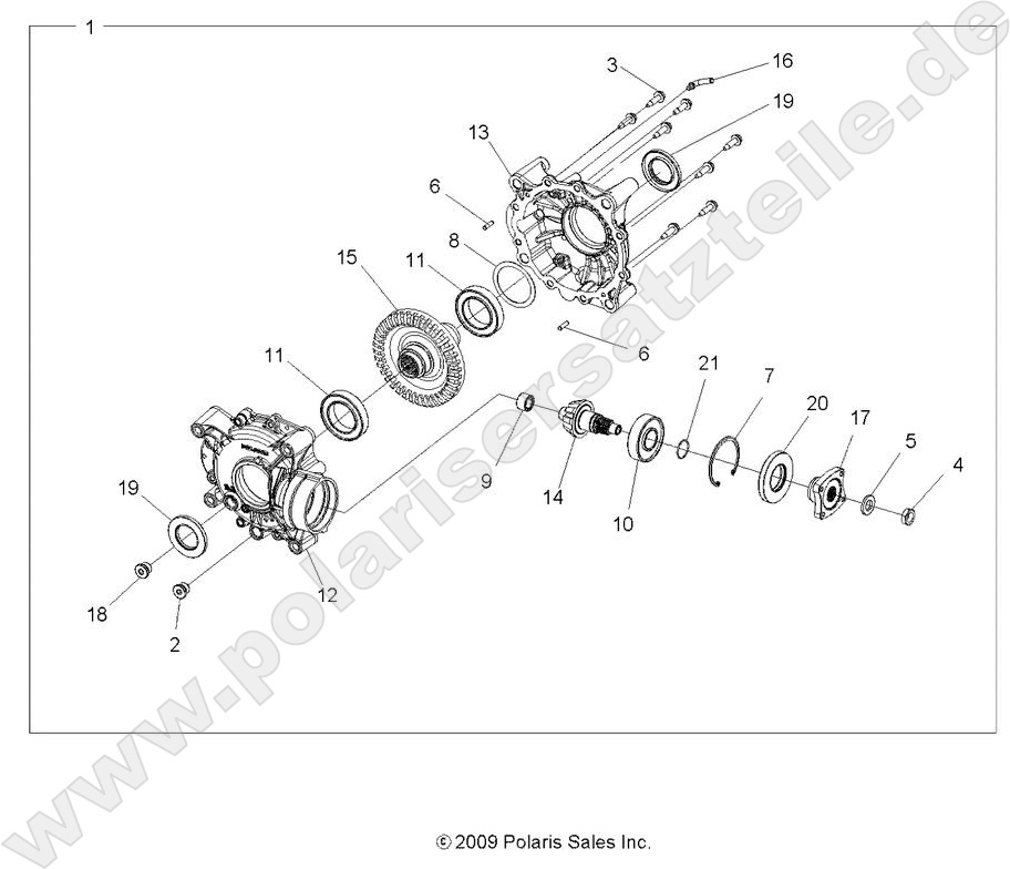 DRIVE TRAIN, REAR GEARCASE INTERNALS