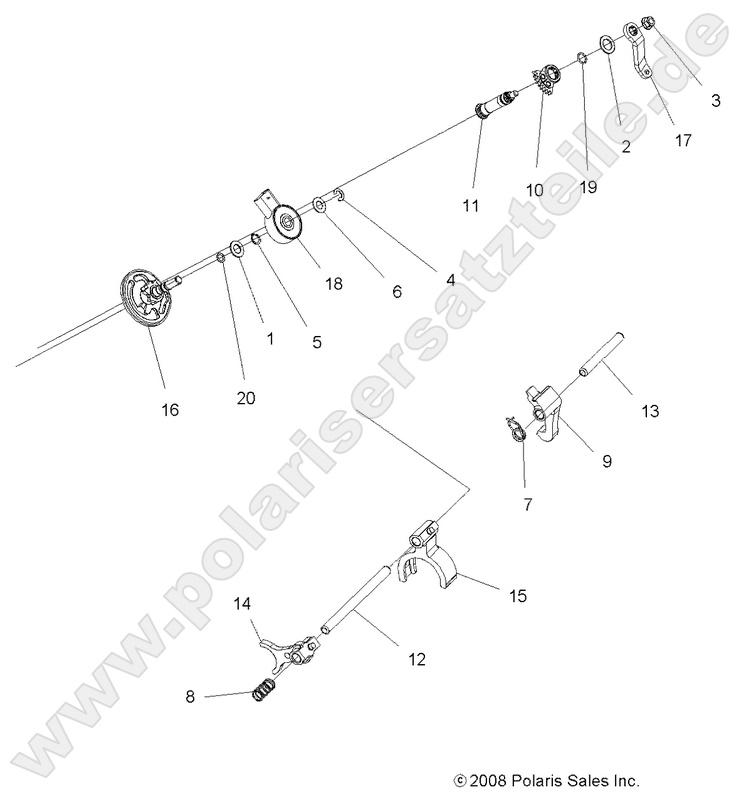 DRIVE TRAIN, MAIN GEARCASE SHIFT FORKS (Built 3/01/11 and Before) DRIVE TRAIN, MAIN GEARCASE SHIFT FORKS (Built 3/01/11 and Before)