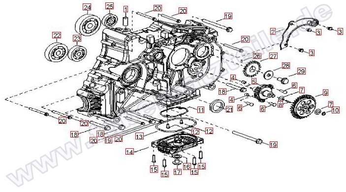Motorgehäuse rechts