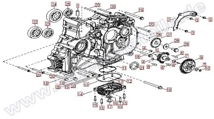 Motorgehäuse rechts Motorgehäuse rechts