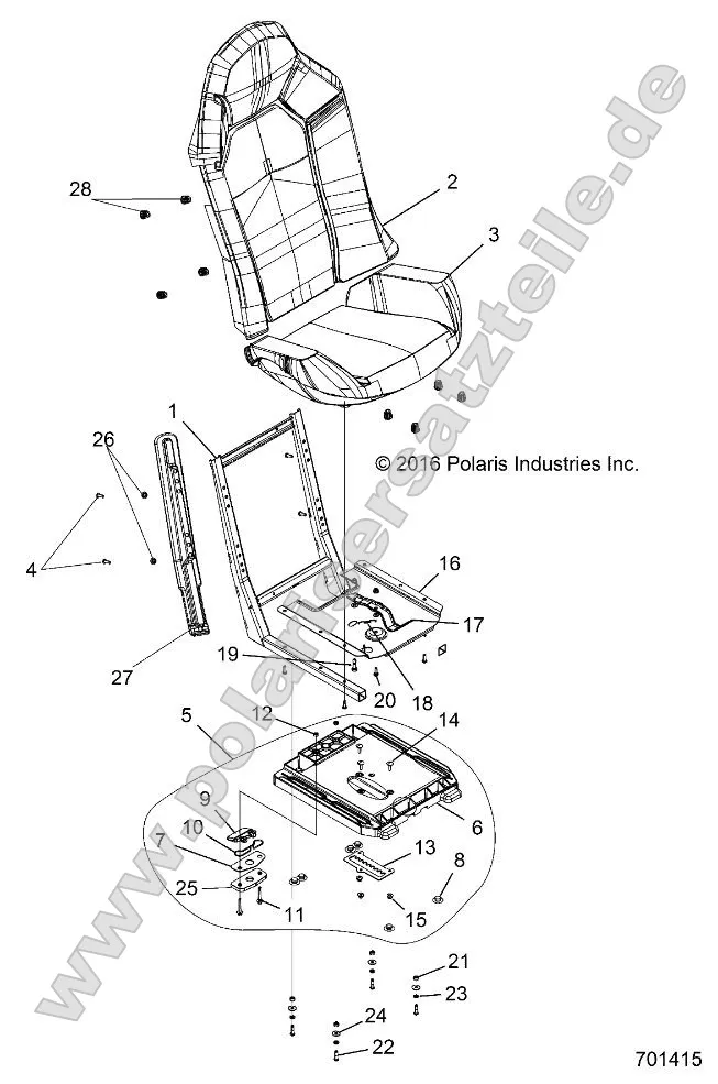 Body, Seat Asm. and Slider Body, Seat Asm. and Slider