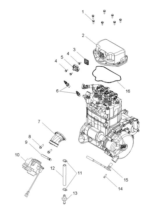 ENGINE, THROTTLE BODY MOUNTING