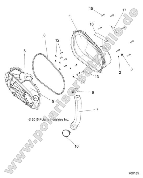 Drive Train, Clutch Cover and Ducting Drive Train, Clutch Cover and Ducting