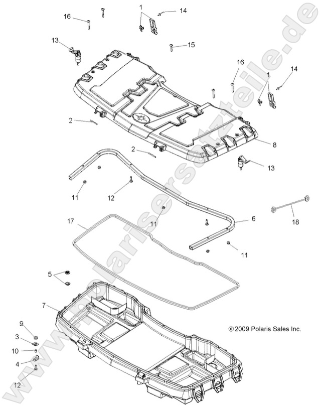 BODY, FRONT CARGO BOX (Built 8/31/09 and Before) BODY, FRONT CARGO BOX (Built 8/31/09 and Before)
