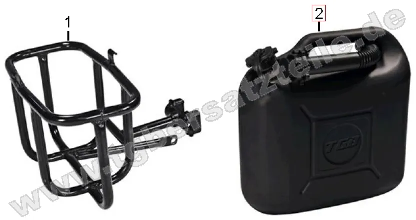 Benzinkanister u. Halter