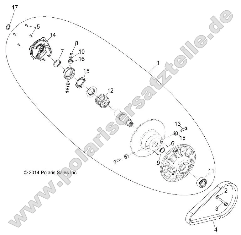 Drive Train, Secondary Clutch Drive Train, Secondary Clutch