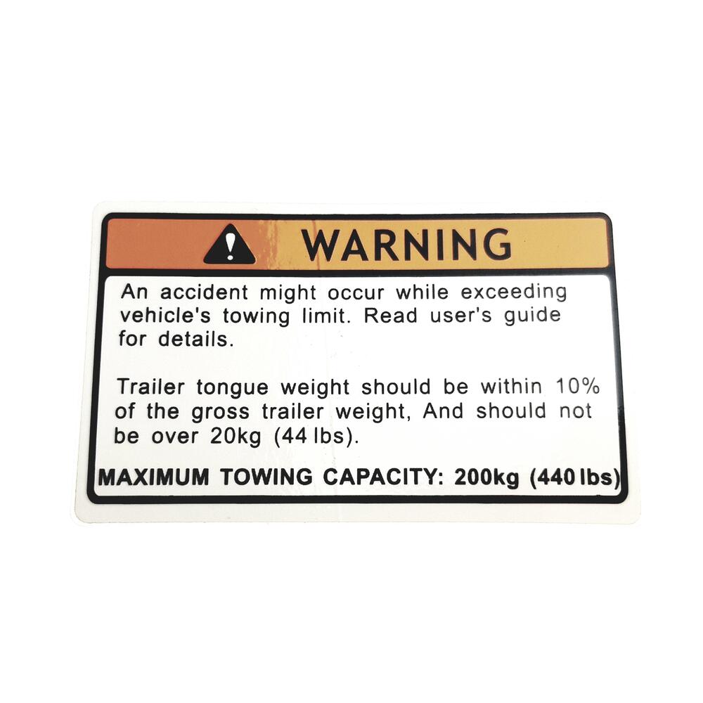 TGB LABEL,TOW CAPACITY - 514661
