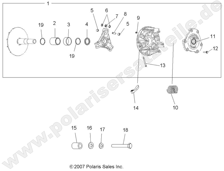 DRIVE TRAIN, PRIMARY CLUTCH DRIVE TRAIN, PRIMARY CLUTCH