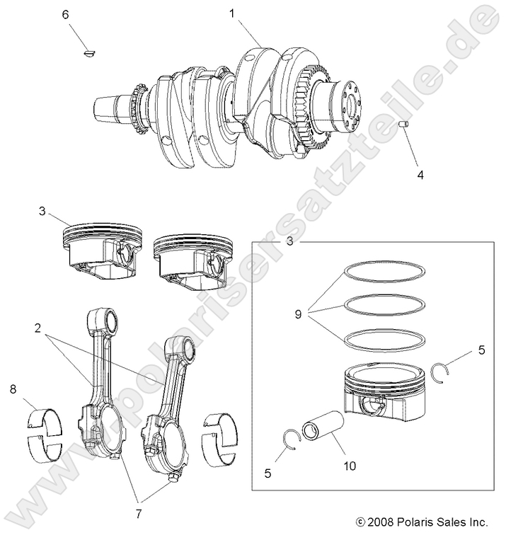 ENGINE, CRANKSHAFT and PISTON ENGINE, CRANKSHAFT and PISTON