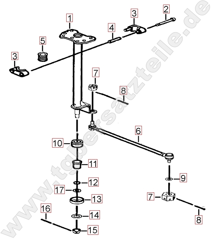 Lenksäule - Spurstange