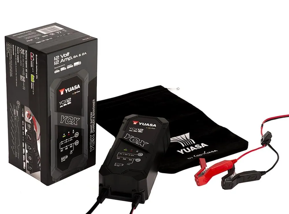 Yuasa YCX12 Batterieladegerät 12V 12A für Blei-Säure + Lithium Batterie