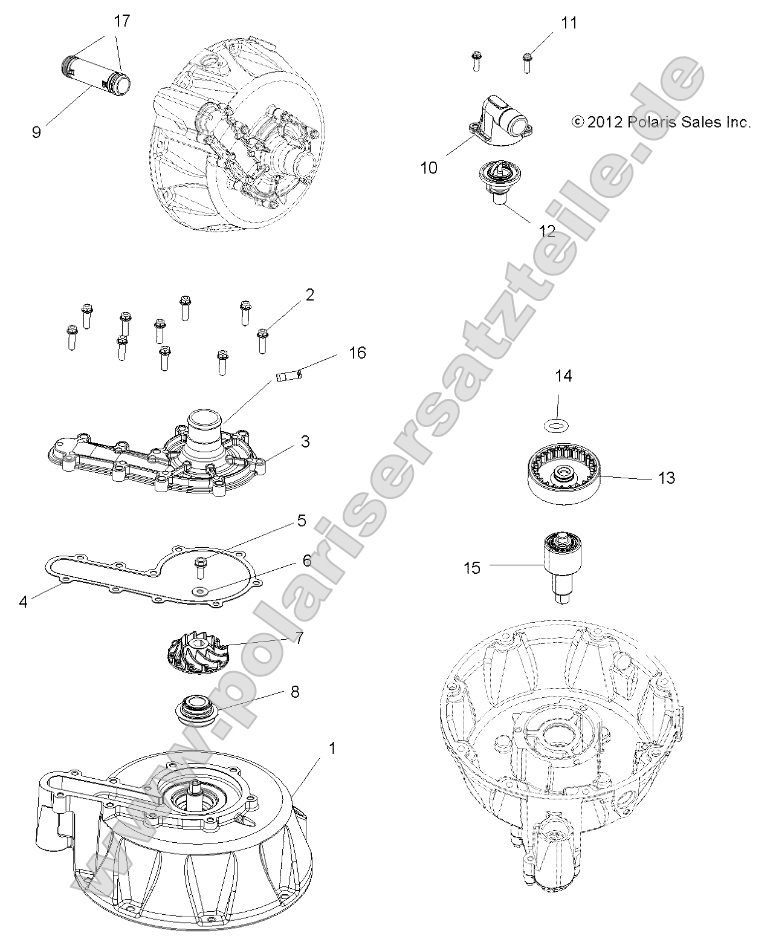 Engine, Cooling System and Water Pump