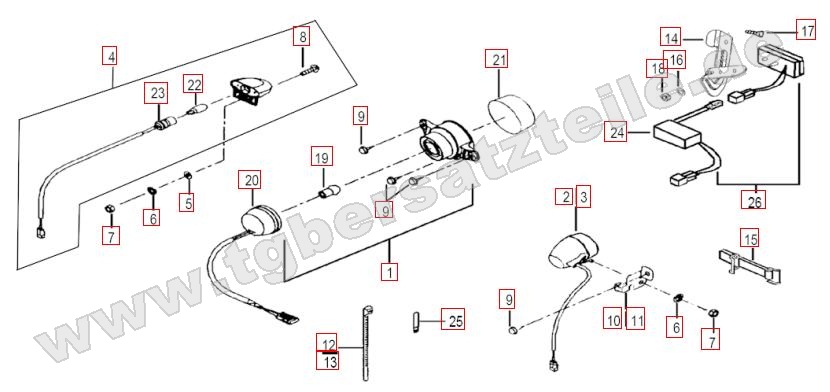 Rücklicht-Blinker hinten