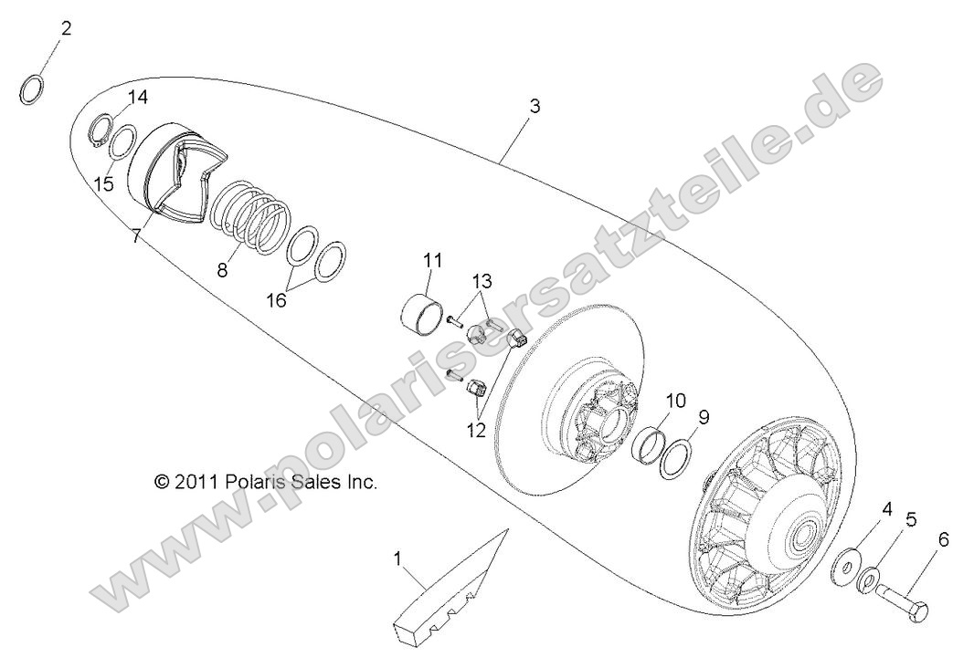 Drive Train, Secondary Clutch