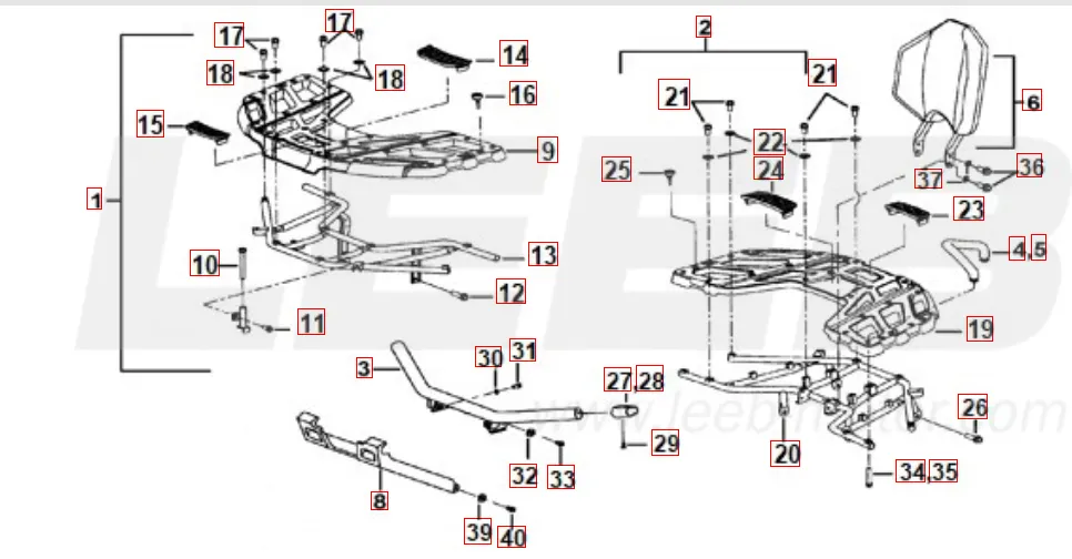 Gepäckträger vo. u. hi.