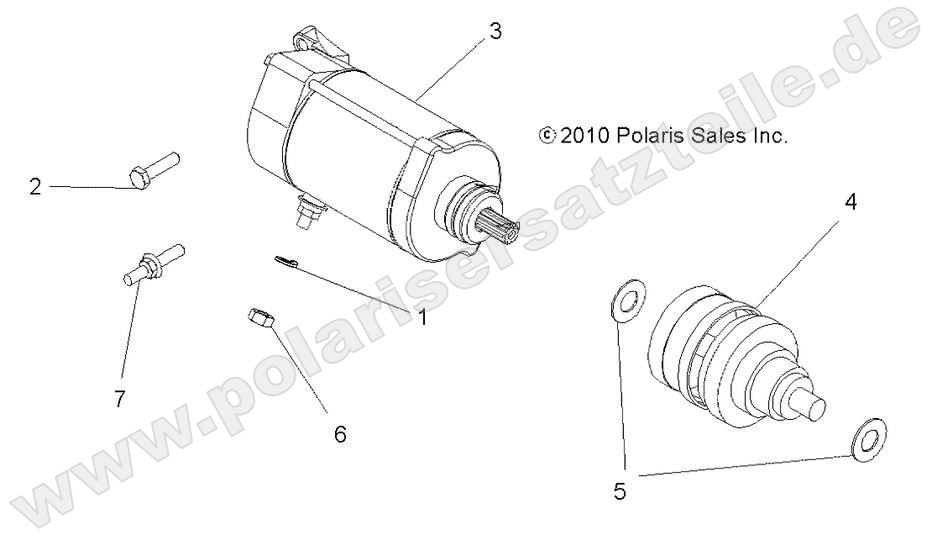 ENGINE, STARTING MOTOR
