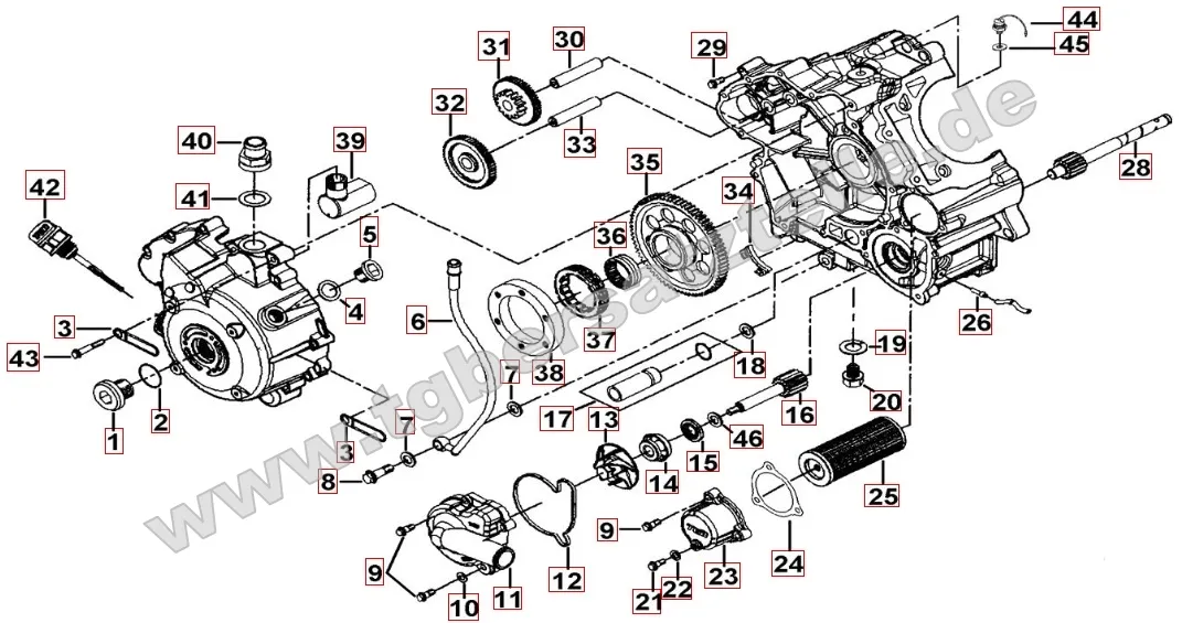 Motorgehäuse rechts Motorgehäuse rechts