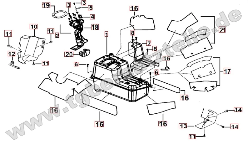 Hitzeschutz für Benzintank Hitzeschutz für Benzintank