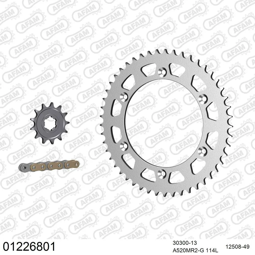 AFAM Kettensatz Stahl 520 MR2-G 13x49 - Yamaha YZ 250 1994-97 - 01226801
