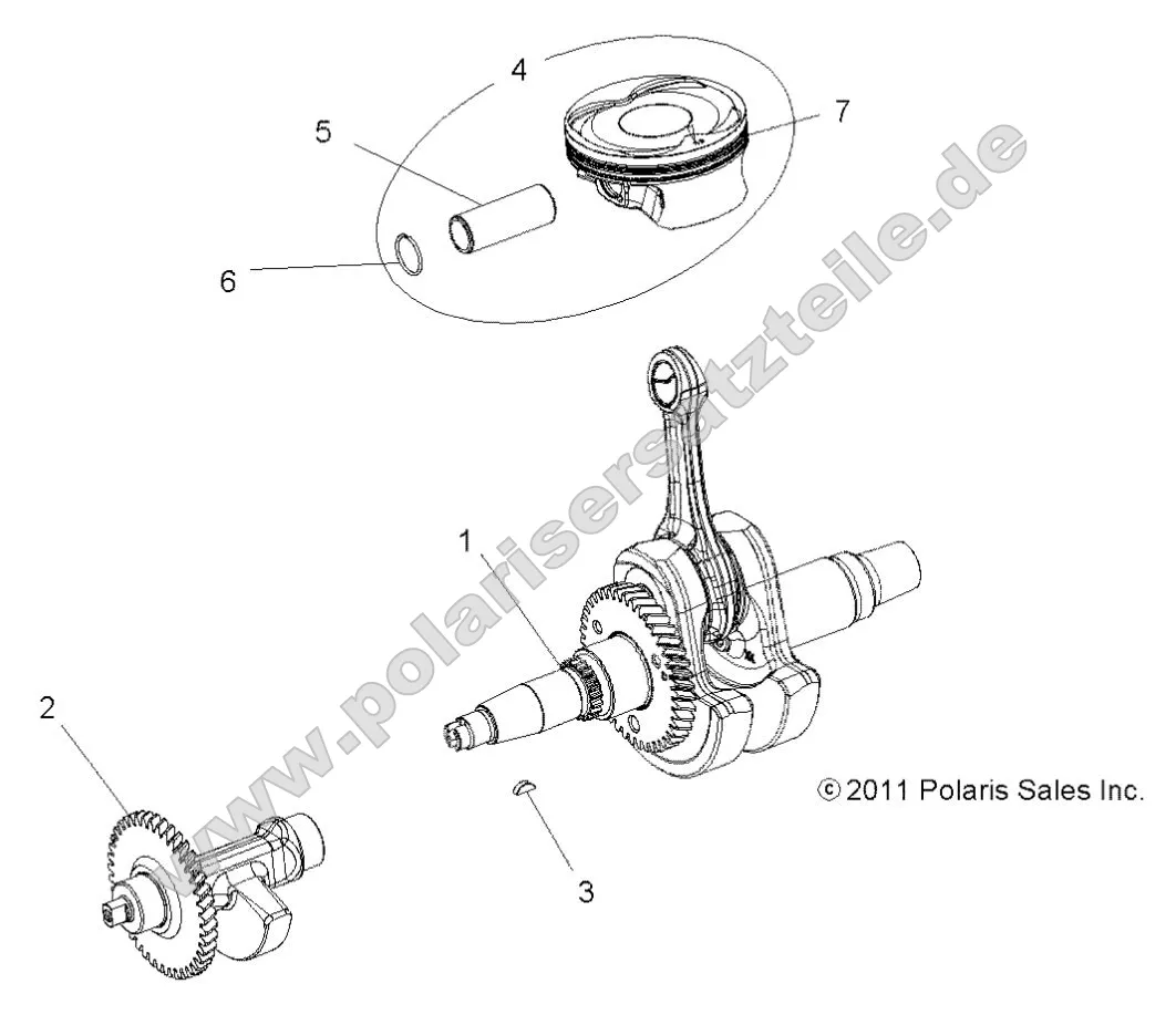 Engine, Crankshaft, Piston and Balance Shaft