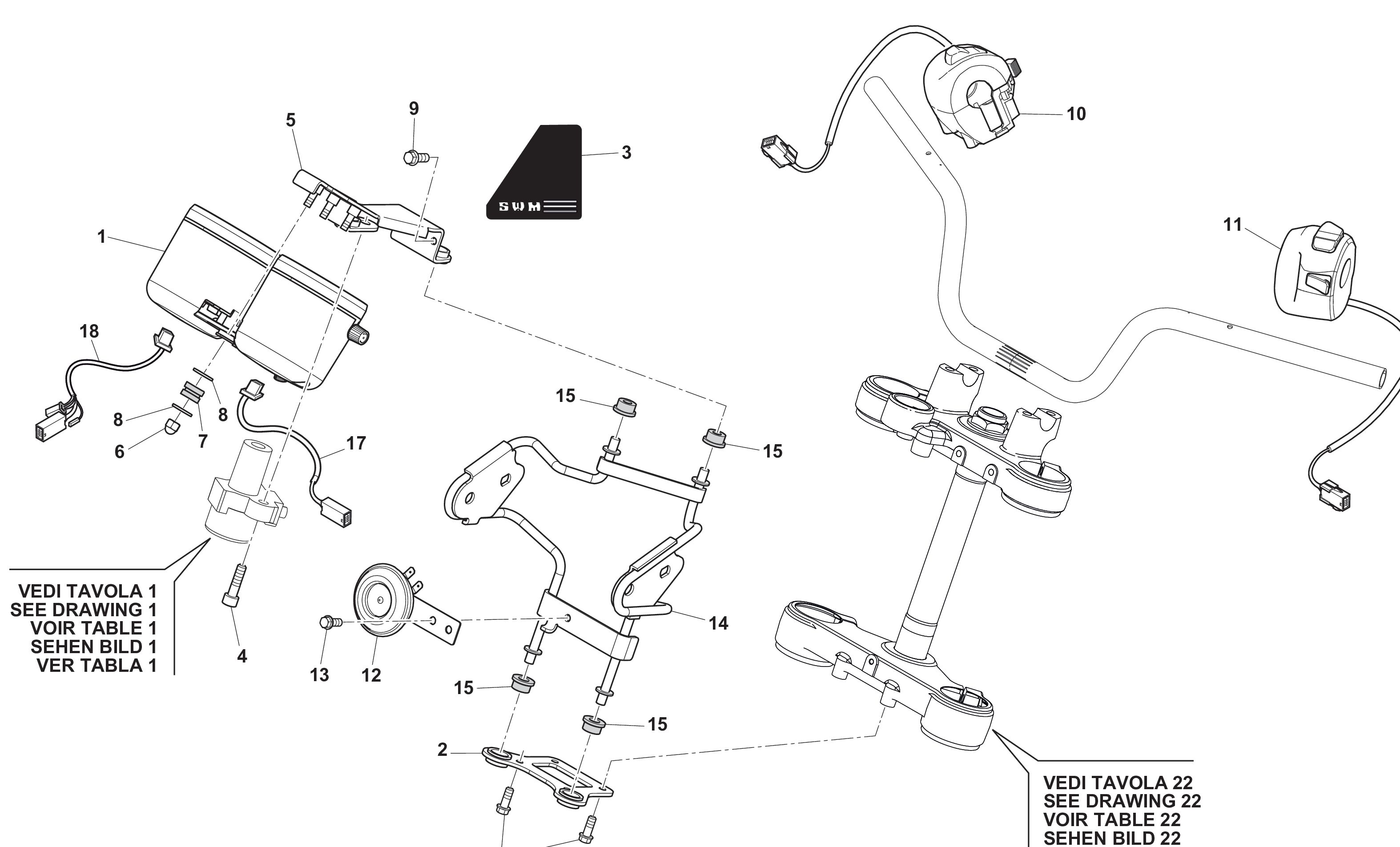 Tachometer / Lenkerschalter Tachometer / Lenkerschalter