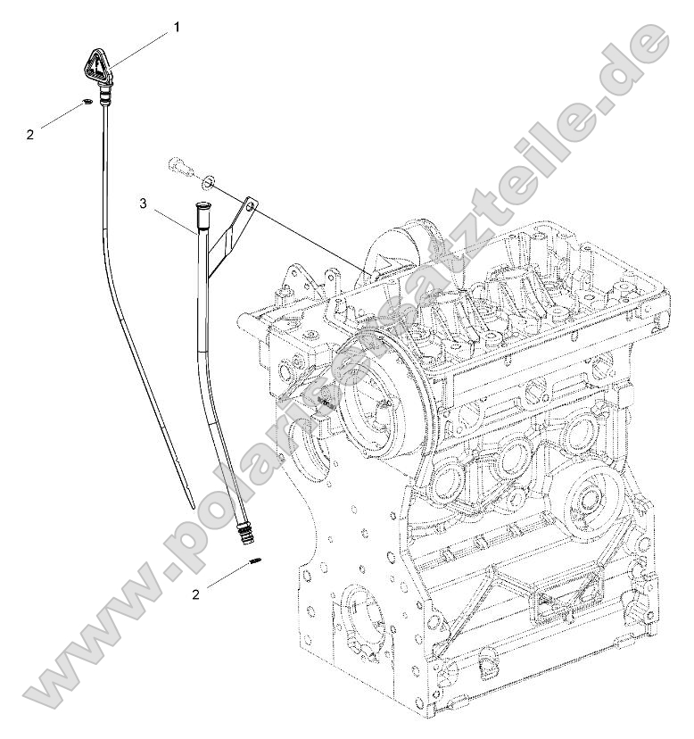 Engine, Oil Dipstick and Guard Engine, Oil Dipstick and Guard