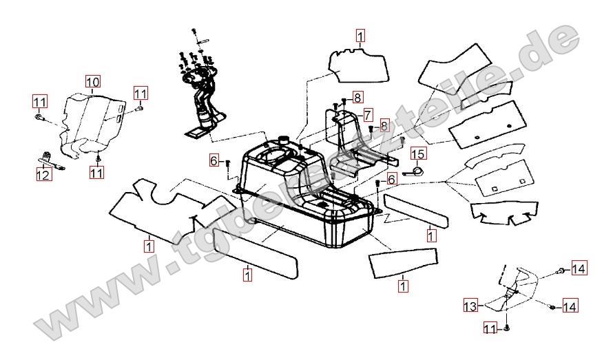 Hitzeschild für Benzintank