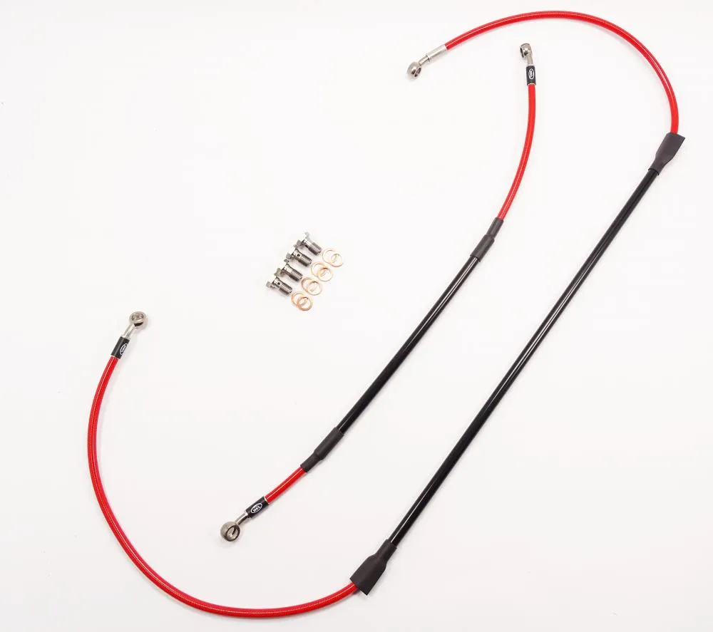 HEL MX Racing Stahlflex Bremsleitung Set rot - Fantic XXF 250 / XXF 450 2022-